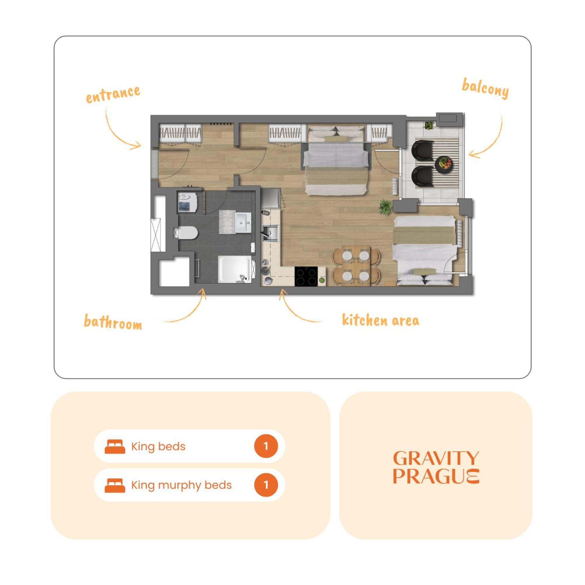 Yellow Apartment - Balcony, Free Parking, By Gravity Prague Ngoại thất bức ảnh